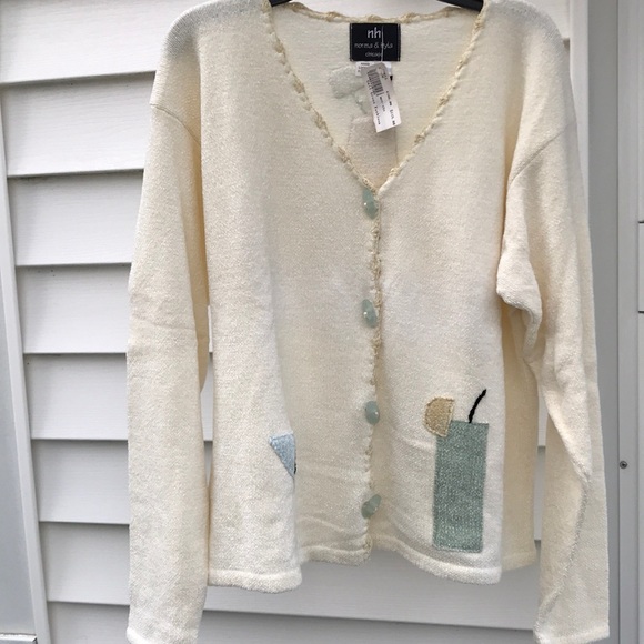 Norma&Hyla Sweaters Norma Hyla V Neck Cardigan Nwt Size M Hand